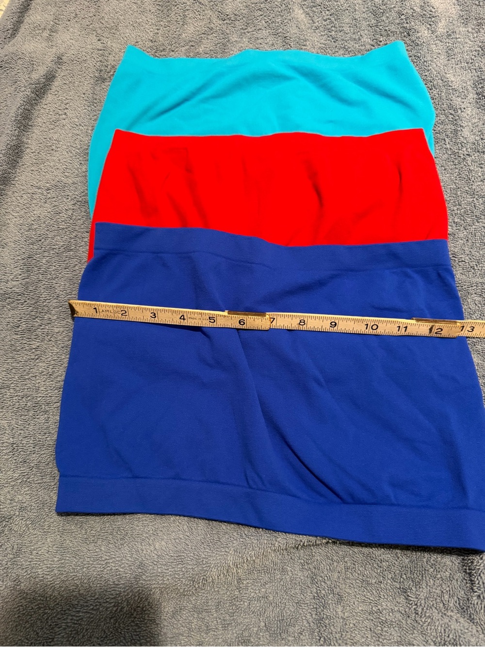 Women’s tube tops (3) - Turquoise, Red, Royal Blue